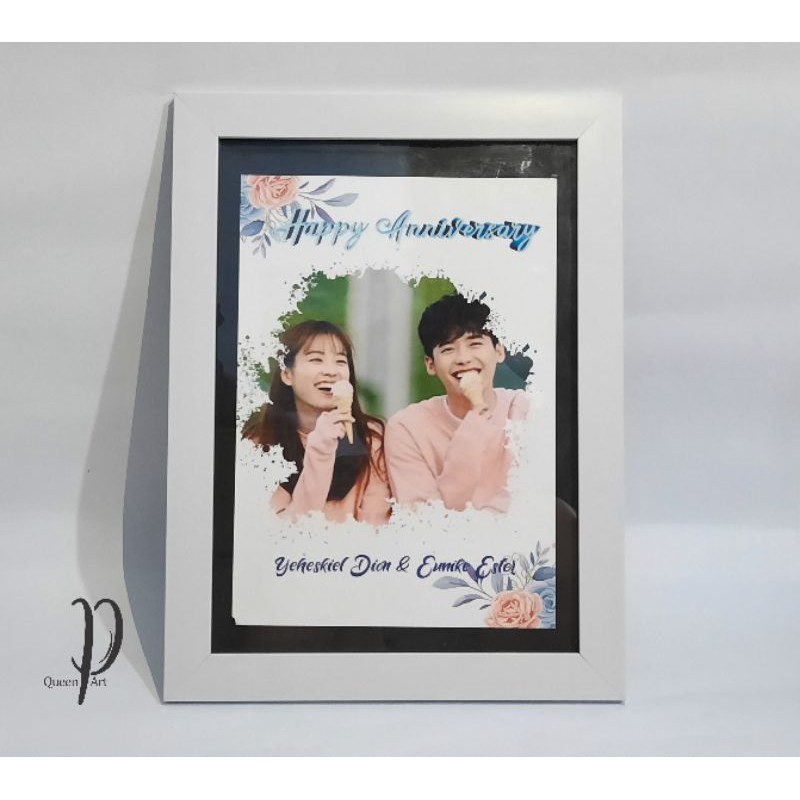 Desain Bingkai Foto Kado Anniversary, Wedding, Ulangtahun, Happy Birthday, Happy Graduation
