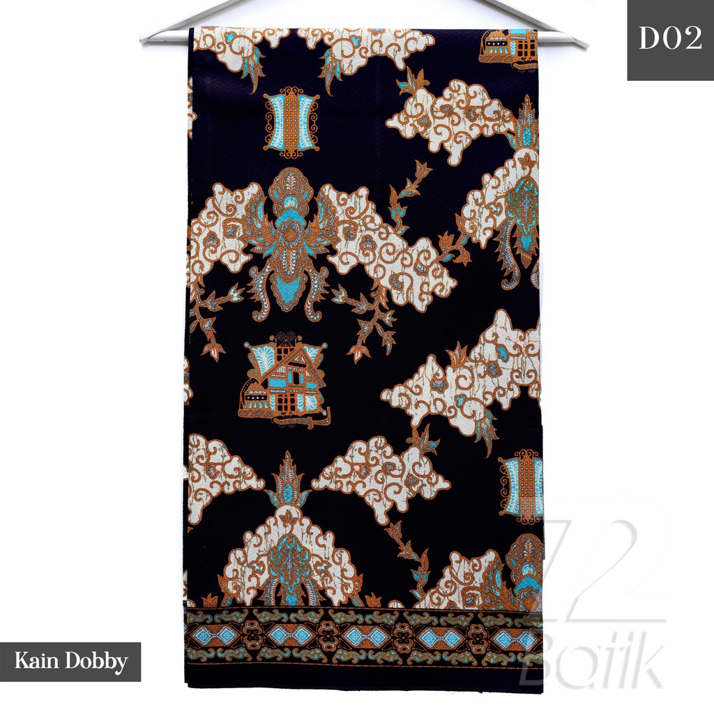 KAIN BATIK PREMIUM Dobby Motif Rumah Adat Warna Biru Dongker Coklat Cokelat Choklat 726878 Cap 72 Jarik Jarit Samping Kebat Panjang Batik Dobby Modern Premium Bahan Seragam Batik Pernikahan Kantor Keluarga Murah Kamen Jadi Batik Bali Lembaran