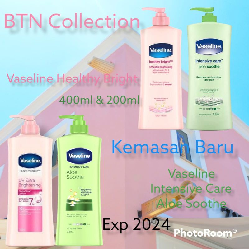 Vaseline Healthy Bright & Intensive Care 400ml [ Murah ] - Body Lotion