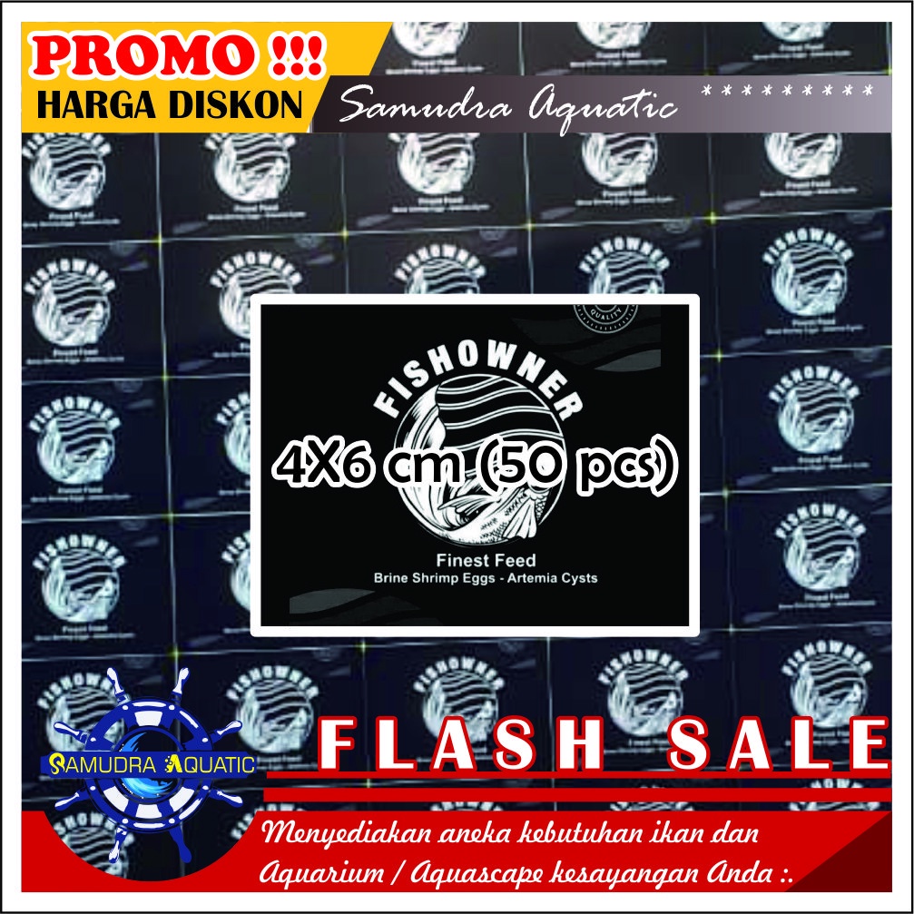 Stiker Kemasan Repack ARTEMIA FISH OWNER, Stiker Fish Owner, Stiker Artemia