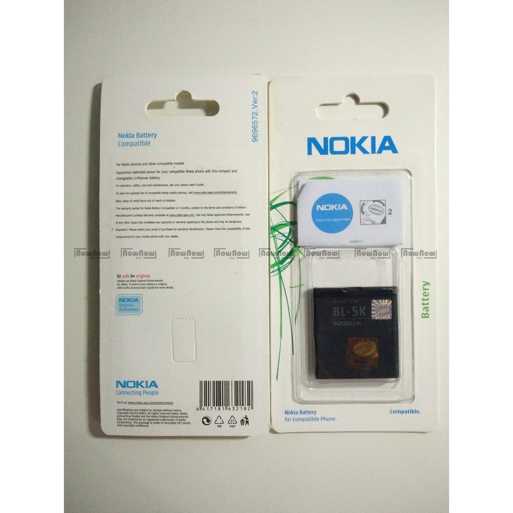 Baterai Nokia 701 N85 N86 8MP X7-00 BL-5K BL5K Original ORI OEM Batre Battery Batu Batrai