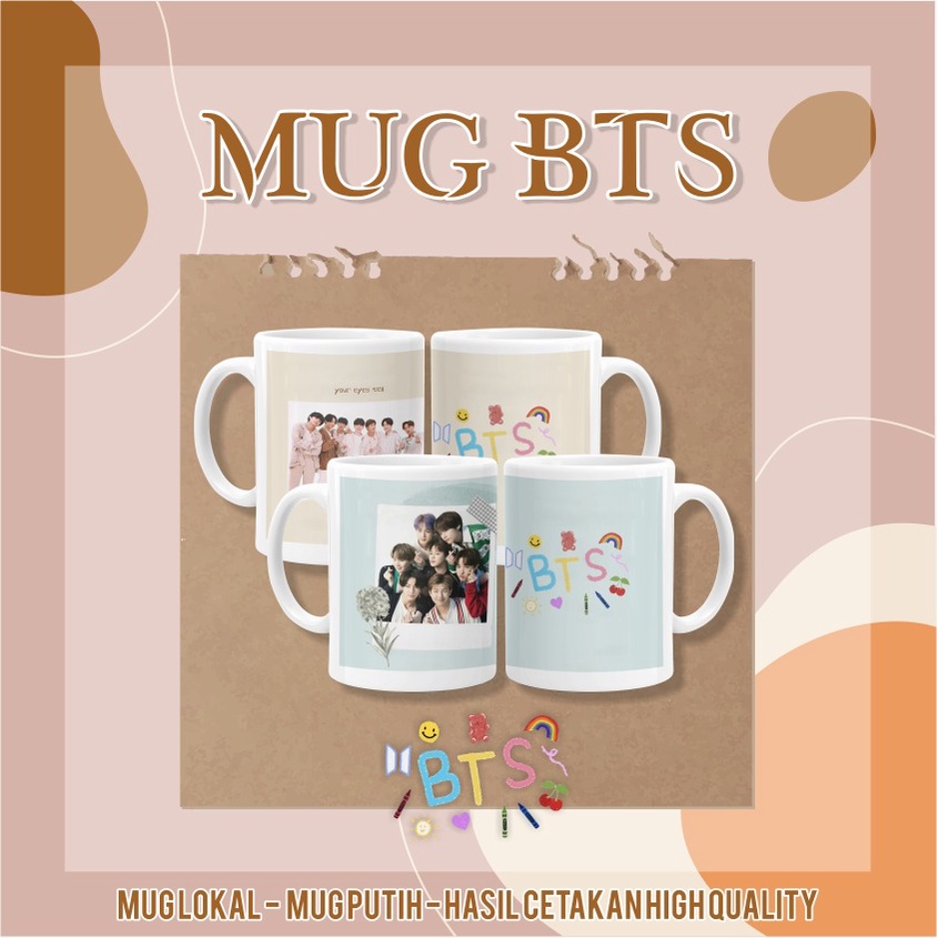 [ BTS ] MUG GELAS BTS / MUG DIGITAL PRINTING BTS - MERCHANDISE BTS - MERCHANDISE KPOP / BTS