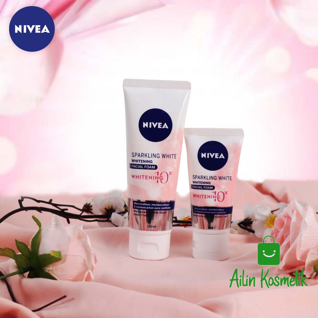 NIVEA Sparkling White Whitening Facial Foam 50ml 100ml ORIGINAL | Sabun Pencuci Muka by AILIN