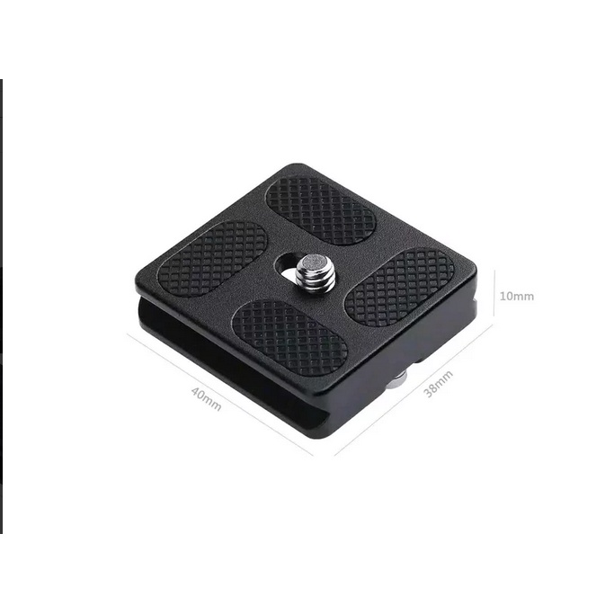 Quick Release Plate PU 40 Panjang 4cm Ballhead Kepala Tripod Metal Monopod Kamera Universal Beike Be