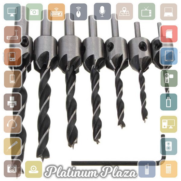 Mata Bor Drill Bit Countersink HSS 3-10mm 7 PCS - QST-K13`JFFXCY-