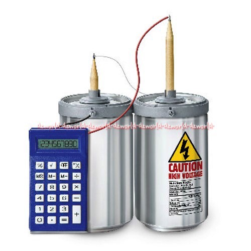 Green Science Tin Can Calculator membuat batrai Baterai dengan kaleng soda dan pensil daur ulang
