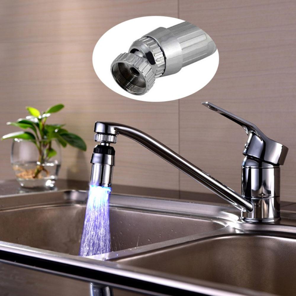 Solighter360° Keran LED Nyala Rotasi Otomatis Keran Air RGB Dapur