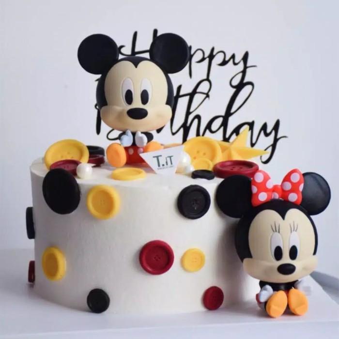 Cake Topper Mickey Mouse Minnie Mouse / Figurin Mickey Minnie Mouse