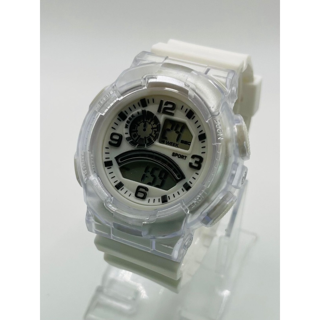 Jam Tangan Fashion Pria Wanita W6199K Digital Tali Rubber Free Box &amp; Baterai