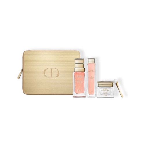 DIOR PRESTIGE CASE GOLD Isi 3item LENGKAP ( La Micro Lotion, Huile De Rose, Cream)