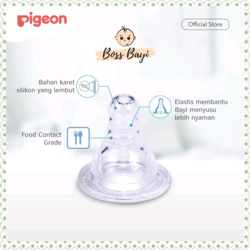 PIGEON - Botol Susu Dot Bayi Anak Peristatic Nipple Slim Neck PP RP Motif Gambar Hewan Langka uk 50ml/120ml/240ml