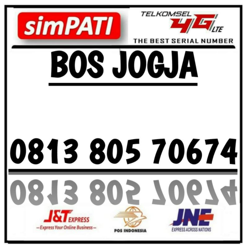 Nomor Cantik Simpati 4G Lte Nomor Unik Simpati BOS JOGJA