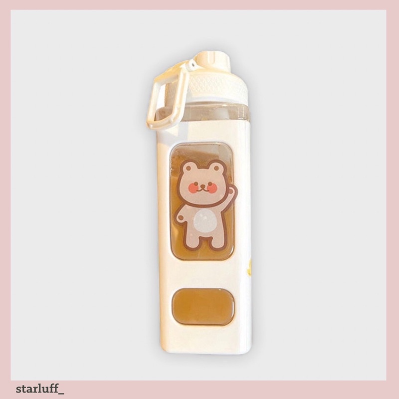 Botol Air Minum dengan sedotan 500 Ml-botol air minum tumbler lucu-botol minum lucu-botol minum beru