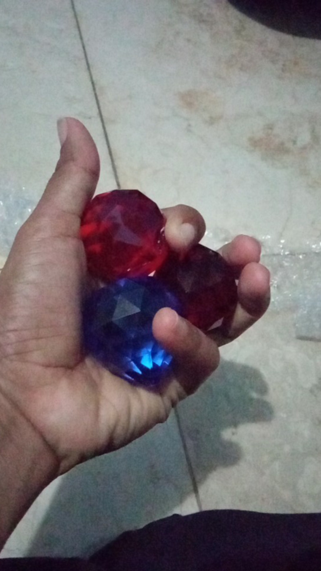 Aksesoris Kristal Lampu Hias Lilin Chandelier Baso Bakso Bola 40 Mm Bening Ungu Pink Hitam Kuning