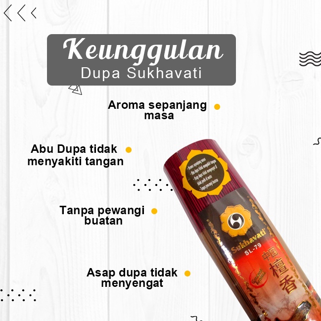 Dupa / Hio Wangi Alami Cendana China Sukhavati Stick Putih 32cm @900gr