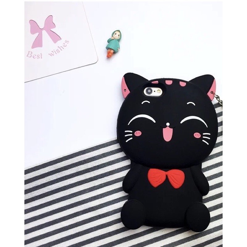 Silicon 3D Kitten For Samsung A3 2017 A5 2017 A7 2017 CASE BONEKA silikon tebal karakter lucu / case anak anak warna biru / pelindung hp