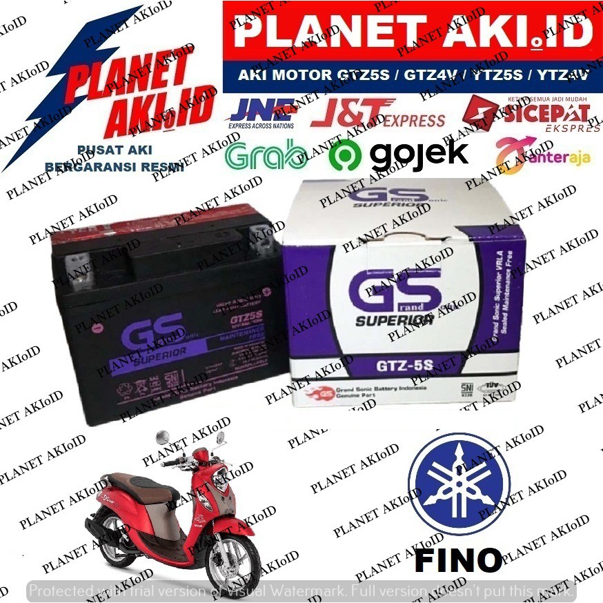 Aki Motor Yamaha Fino GTZ5 GTZ5S GTZ 5S GS Y Accu Kering Aki Motor Yamaha Fino GTZ5 GTZ5S GTZ 5S GS Y Accu Kering