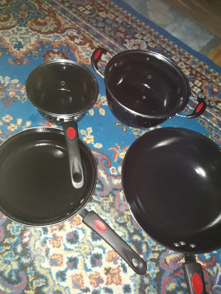 Q2 Wajan Panci Set Enamel Anti Lenget 6 Pcs Penggorengan Serbaguna Q2-8830 Q2 8830
