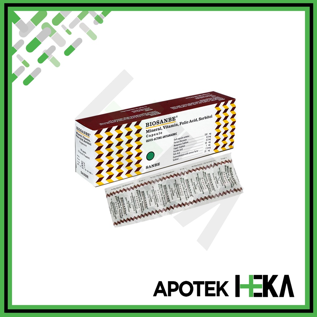 Biosanbe Kapsul Box isi 10x10 Tablet - Multivitamnin Mineral (SEMARANG)