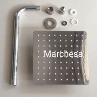 Wall Shower Head Kotak 002 Full Stainless Ukuran 8inchi(20cmX20cm)