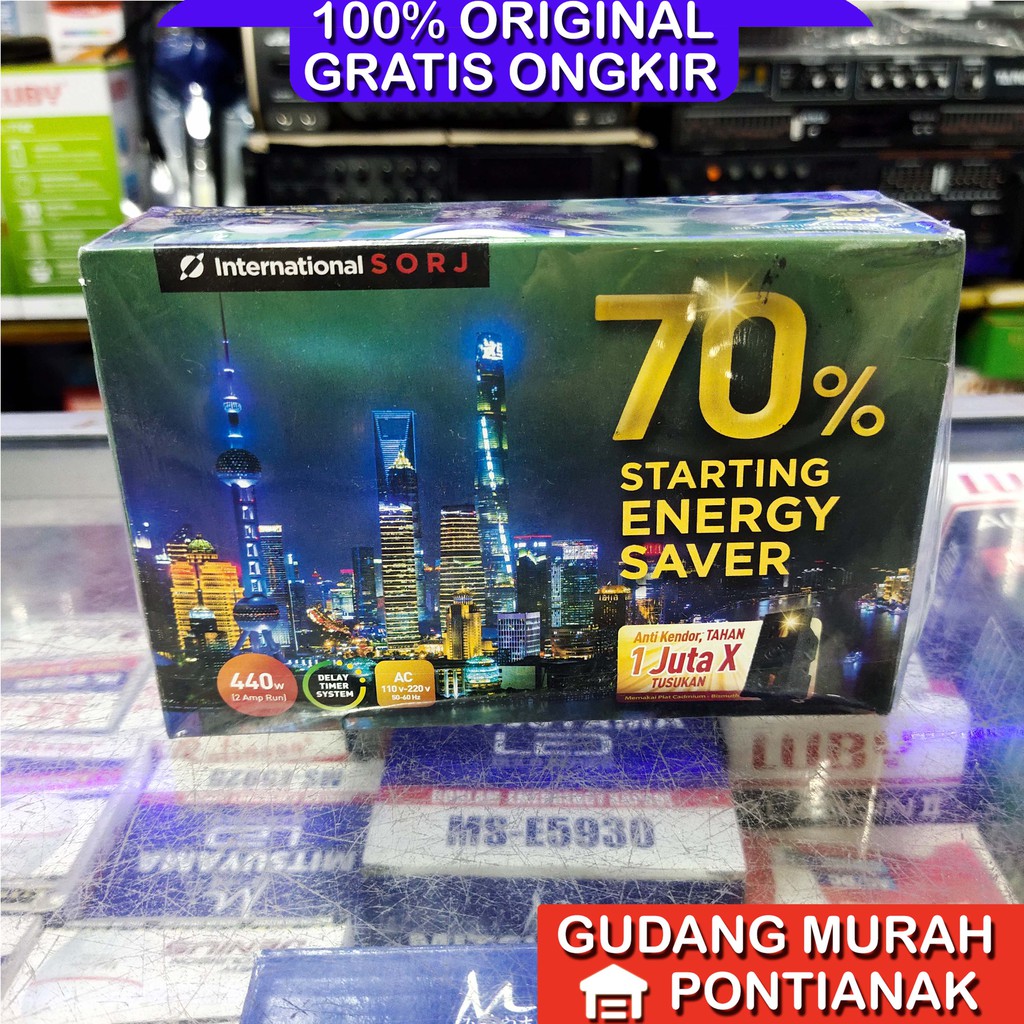 International SORJ 70% persen Energy saver Penghemat listrik Original asli (Produk dan Kemasan Baru)