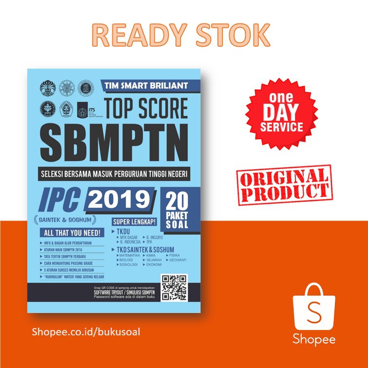 Buku Sbmptn Top Score Sbmptn Ipc 2019 Saintek Soshum Shopee Indonesia