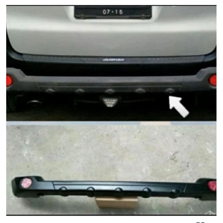 Tanduk / Pengaman Bemper Bumper Belakang Avanza Xenia Vvti Lama 2006-2011