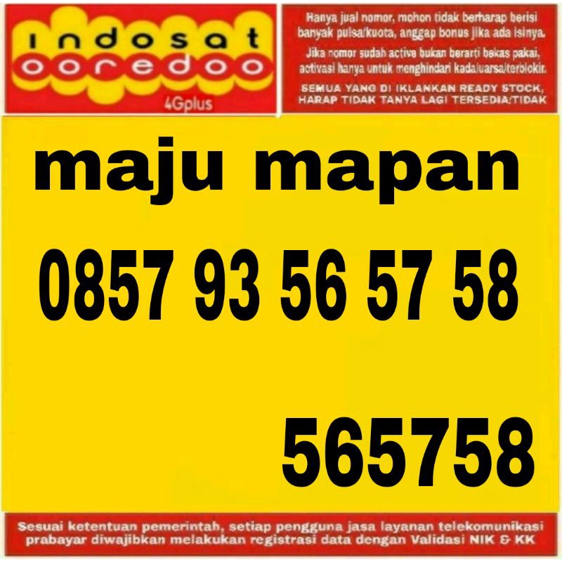 kartu perdana cantik indosat im3 ooredoo 4G LTE 5758