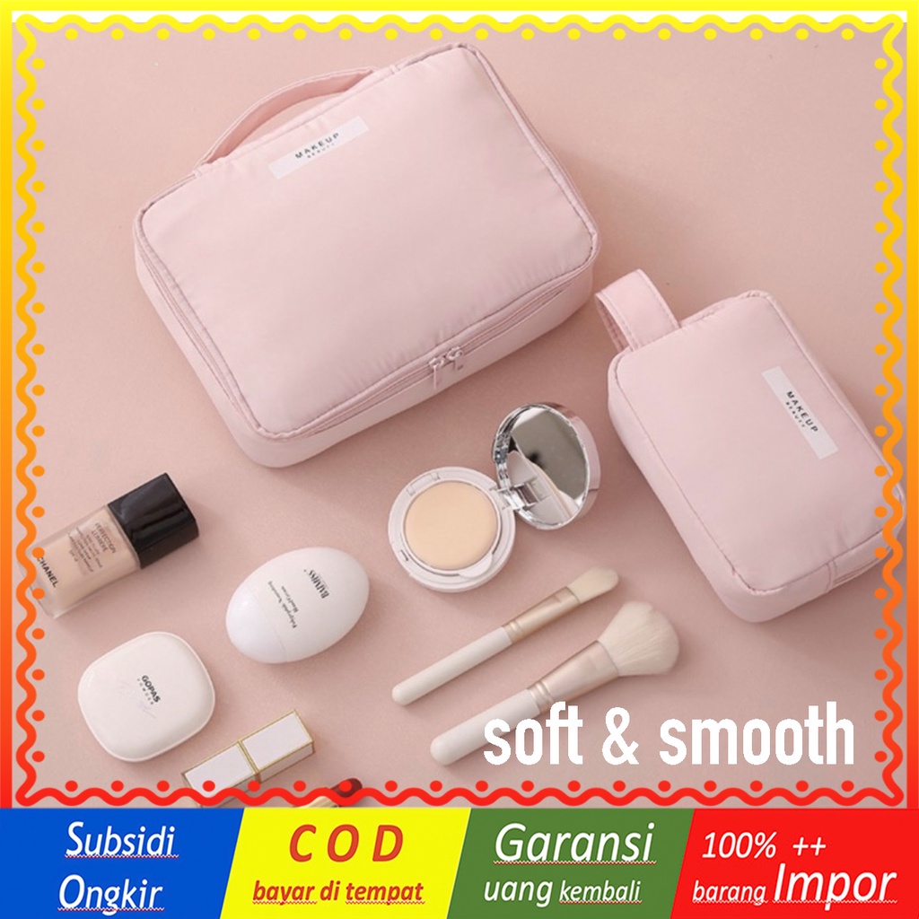 WRF57 Tas Korea Cosmetic Bag Make Up Beauty Premium Tas Kosmetik Tebal Waterproof Impor TKM