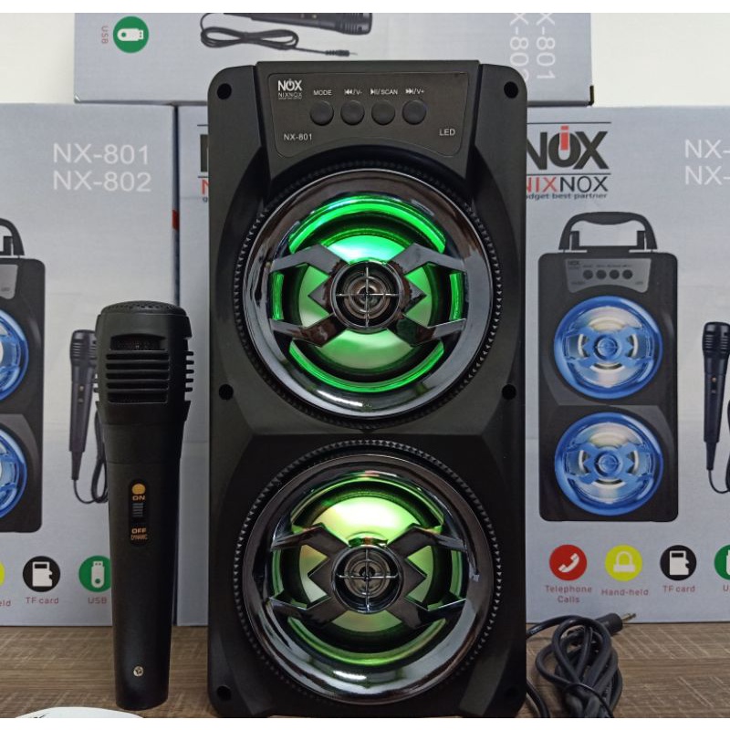 1√ Speaker bluetooth karaoke NIXNOX NS35bt 801/802 FREE MIC-5