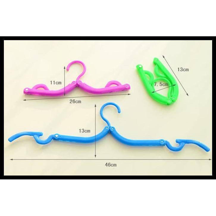 2QYT HANGER LIPAT PORTABLE GANTUNGAN JEMURAN BAJU TRAVEL FOLDABLE - X121 - KUNING KV7Y