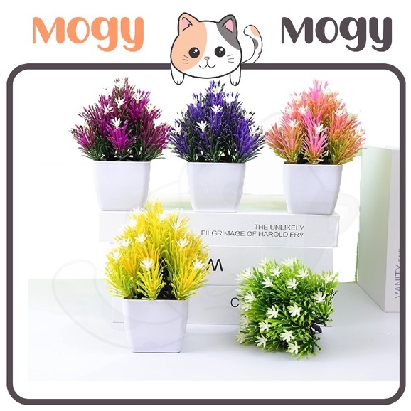 MOGYMOGY PT60 Pot Tanaman Hias Bunga Melati Plastik Ornamen Pot Bongsai Artificial Flower Decoration