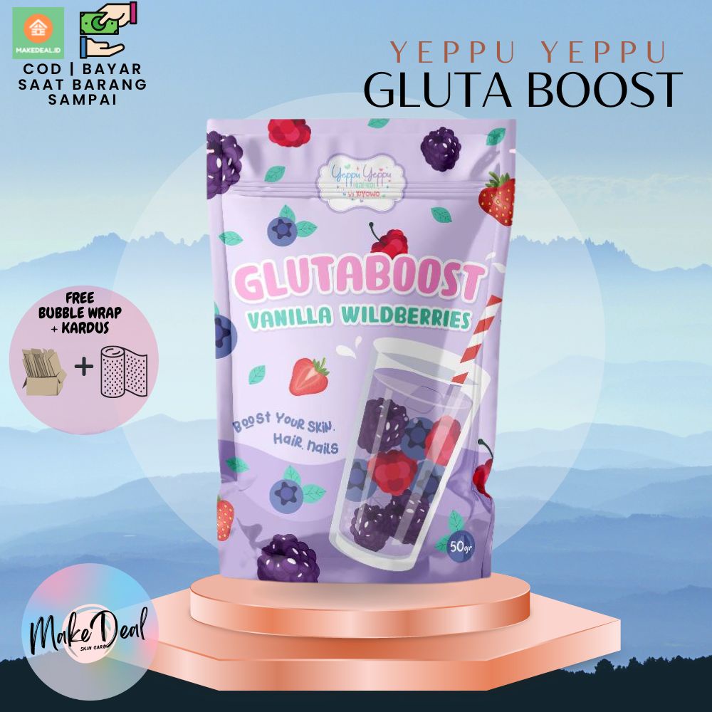 Glutaboost Collagen Drink Vanilla Wildberries Yeppuyeppu By Kiyowo Chingu 50 Gram Yeppu Bpom Pemutih