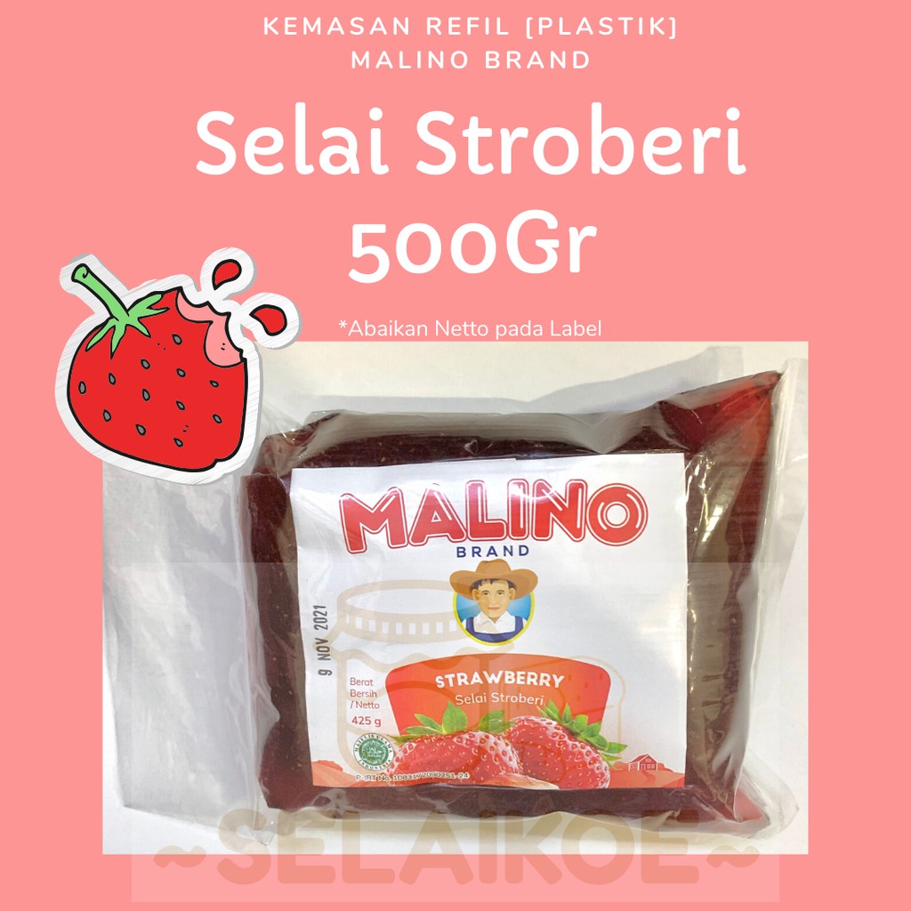 

Selai Stroberi Strawberry Jam 500gr - MALINO BRAND