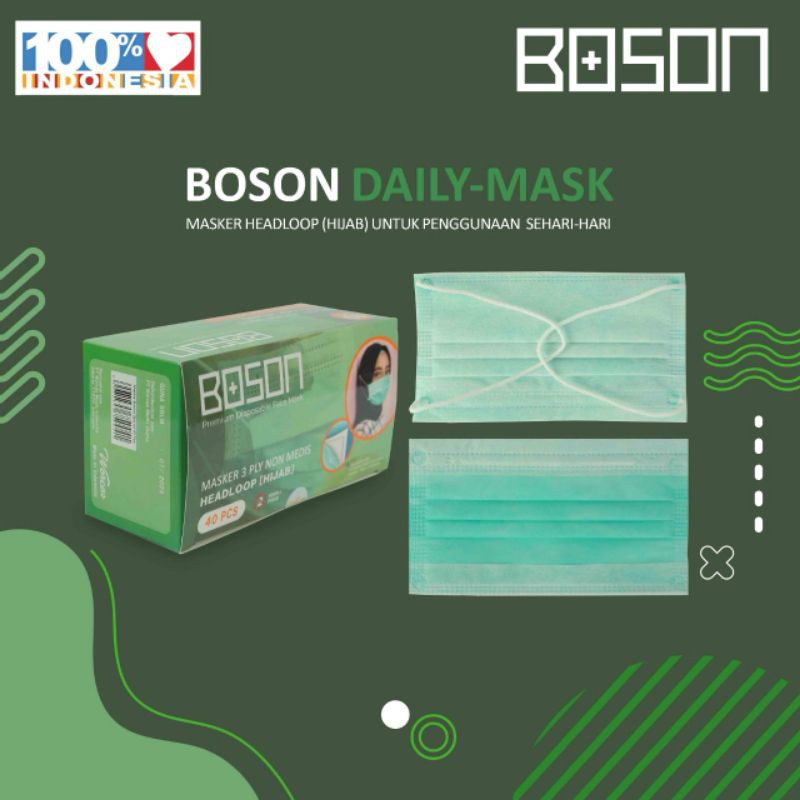 Masker BOSON EARLOOP 3PLY