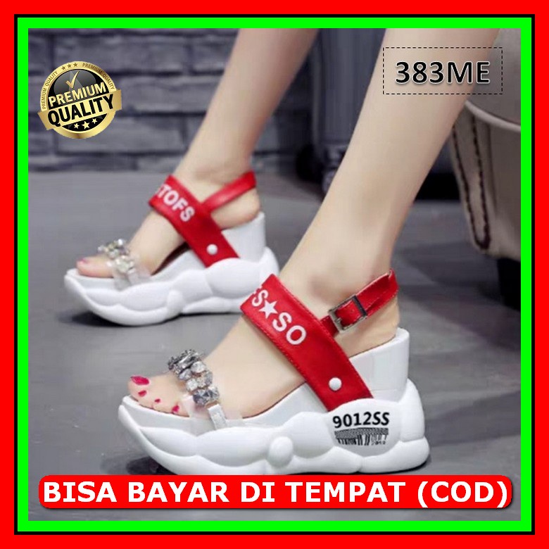 Sandal Hak Kaca Terbaru Lucu Kekinian 2021 Sendal Gunung Tali Wan MP261  SENDAL Wanita Sandal Wedg