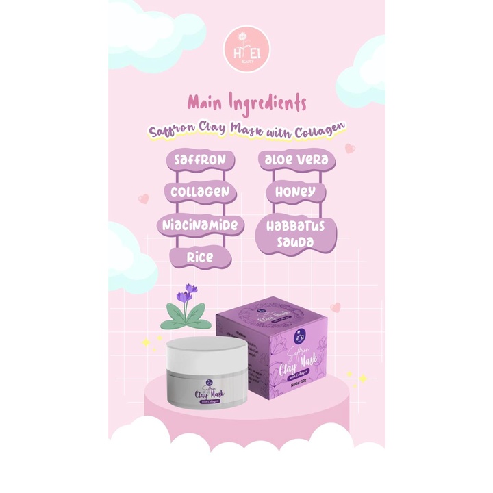 [Seller VIP] (Buy 1 Free Gift) HIEL BEAUTY SLEEPING MASK CLAY MASK MASKER WAJAH