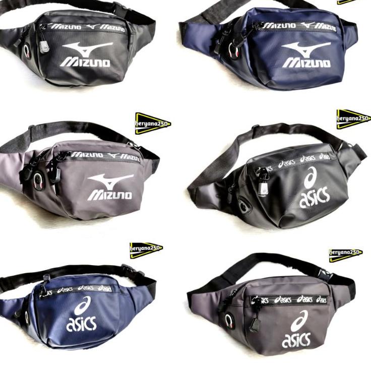 ≛Stok Banyak JAWLD tas waistbag Mizuno tas selempang pria J49 Ready Stok