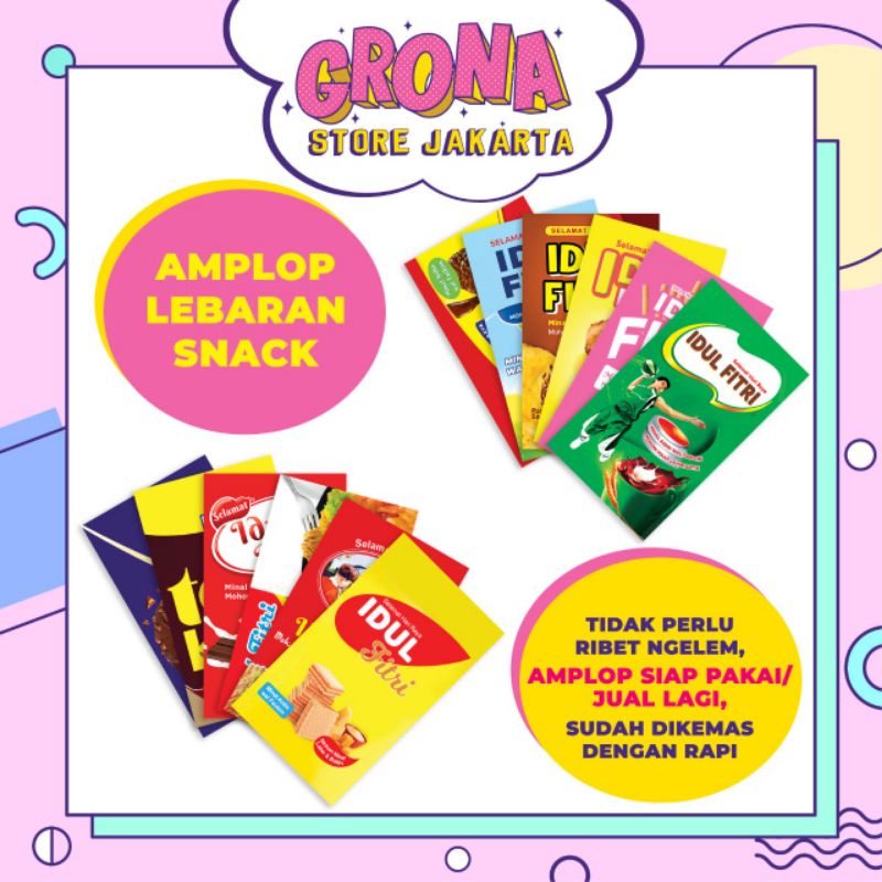 

AMPLOP LEBARAN SNACK 1 PACK ISI 10PCS / AMPLOP VIRAL UNIK / IDUL FITRI