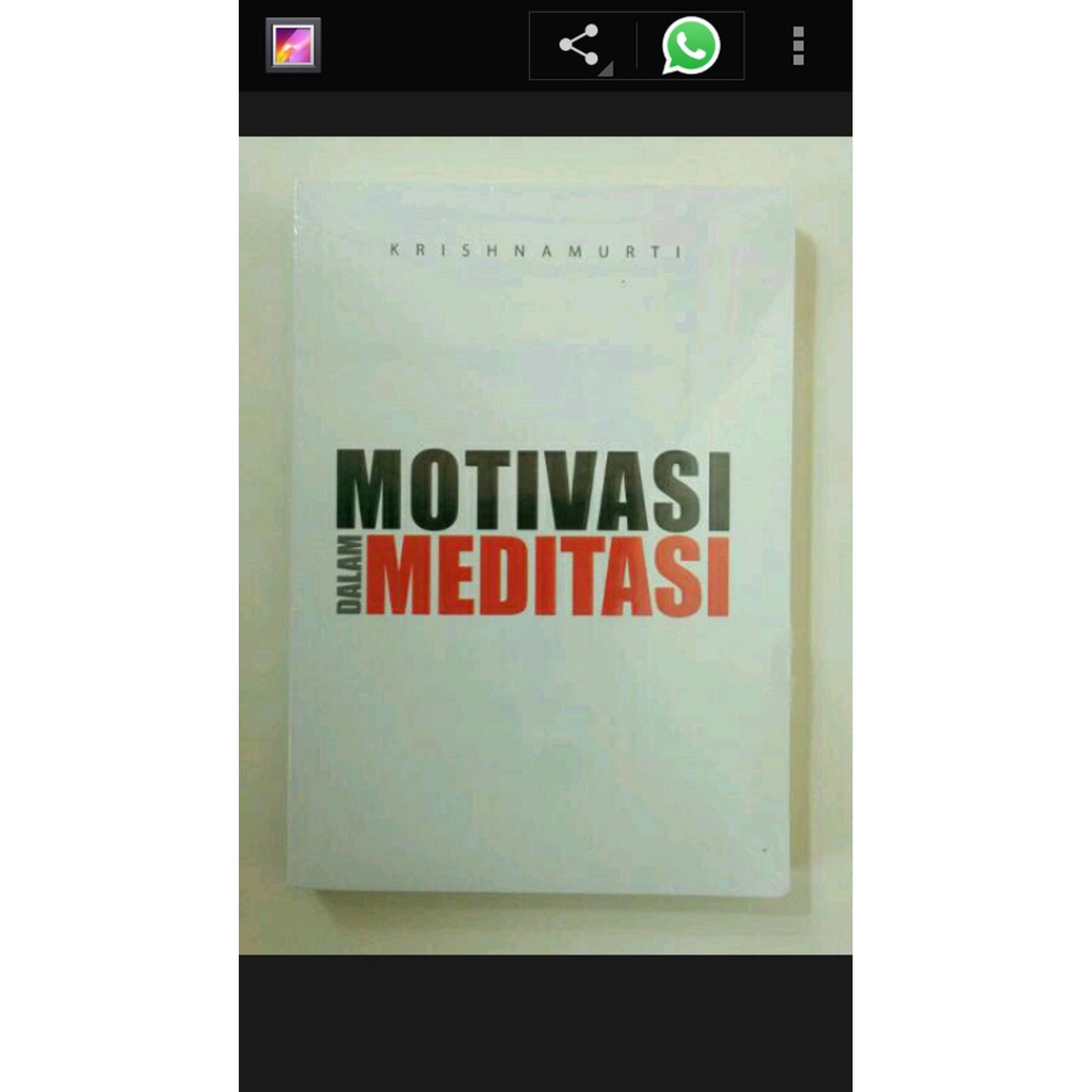 Promo Jual Buku Motivasi dalam Meditasi   Krishnamurti Murah