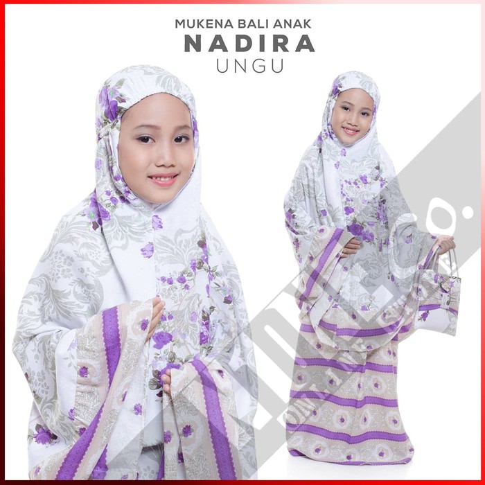Set Mukena Couple Anak Nadira - Ungu