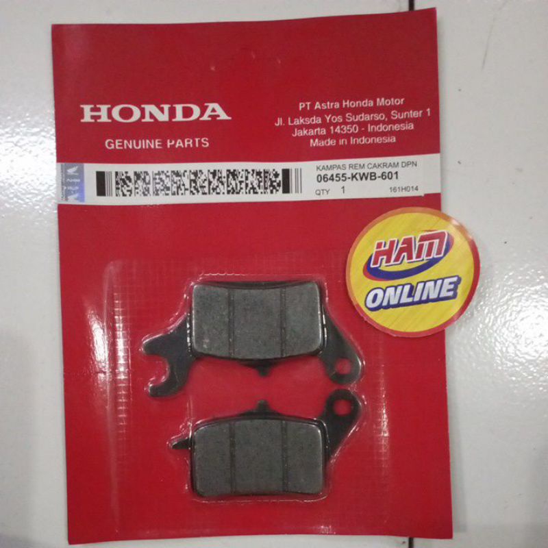 kampas rem depan disped revo absolute revo fi smash titan axelo hayate blade revo fit original HONDA