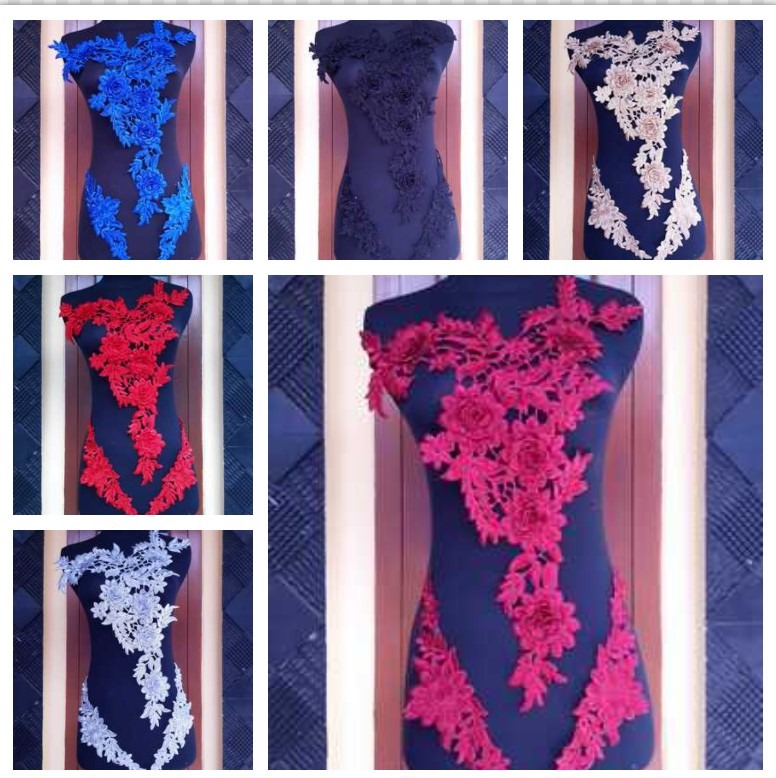 OlehOlehGarut09 Renda Bordir D Dahlia Patch Lace Embroidery Motif Tempel Khas Tasik Kebaya Gamis