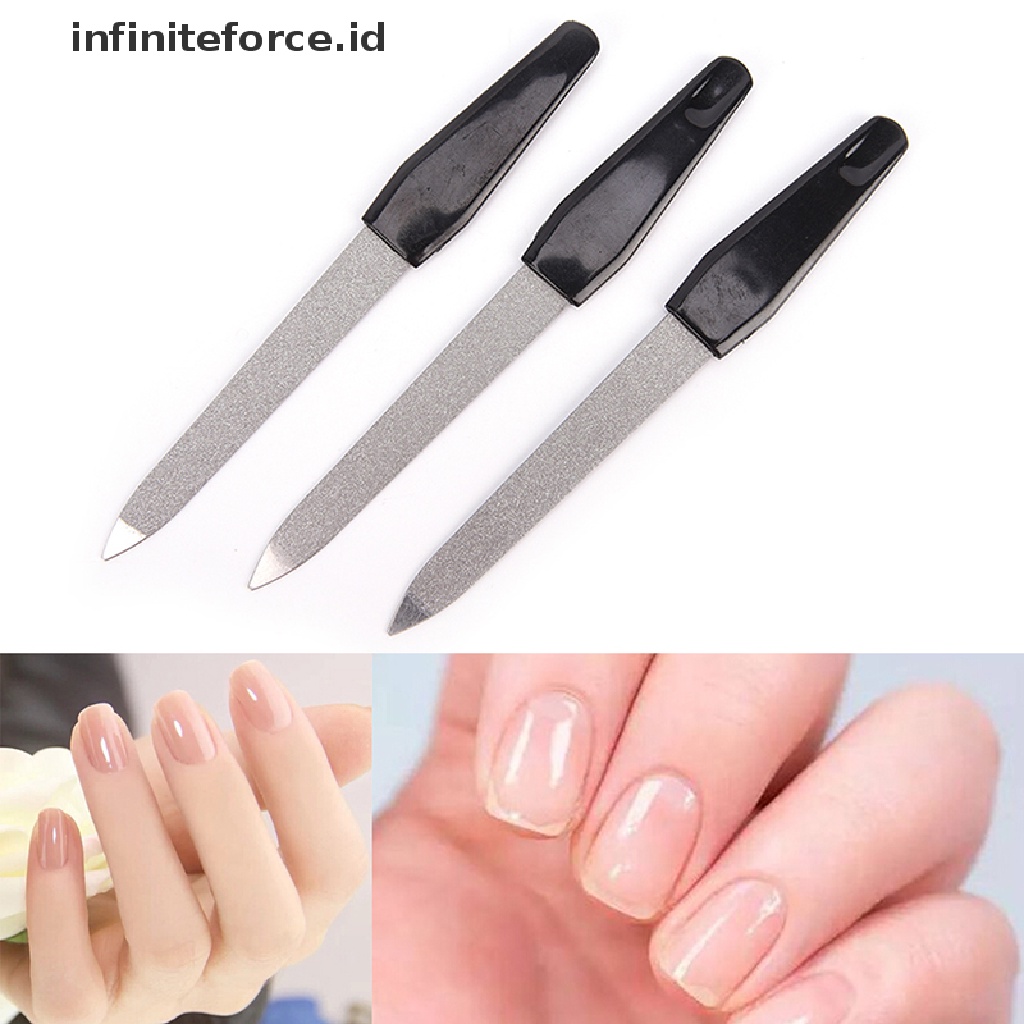 Alat Kikir Kuku Bahan Stainless Steel Metal Ukuran 12.5cm Untuk Manicure Pedicure