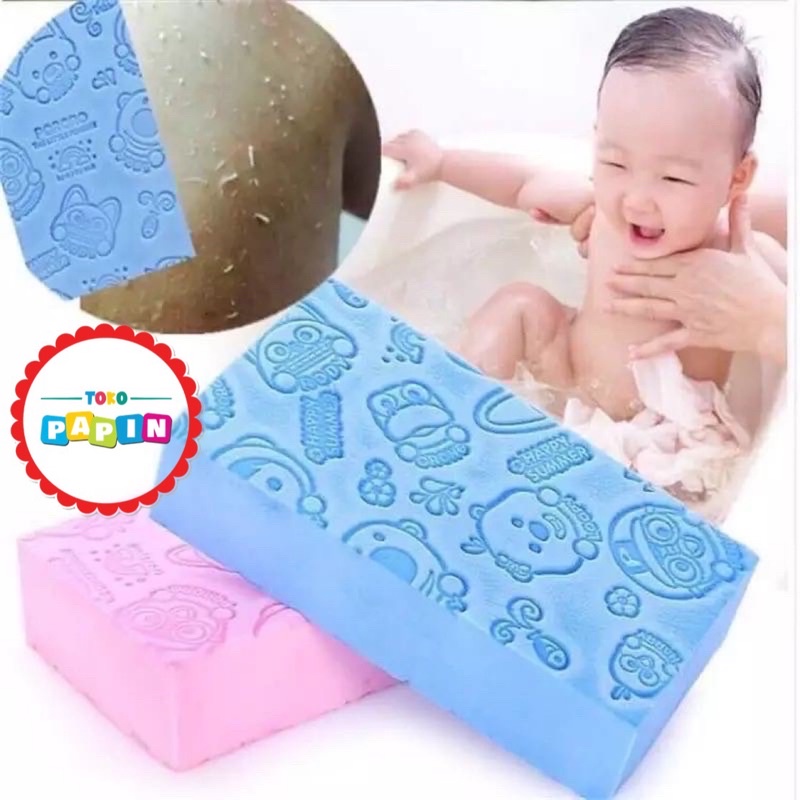 TokoPapin Spons Mandi Anak Bayi Angkat Daki Sponge Spon Mandi Bayi Angkat Daki