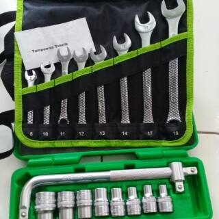 Jual Kunci Ring Pas Set Tekiro Pak   et Kunci Sok Set Tekiro 8-24 mm