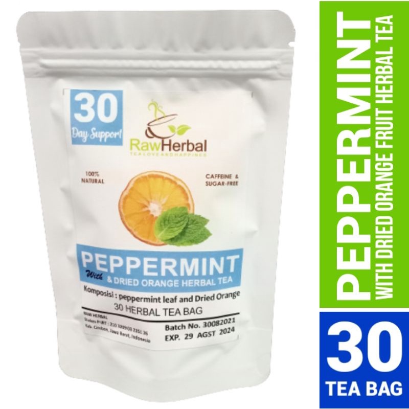 Peppermint Orange Tea : Peppermint With Dried Orange - 30 Tea Bag