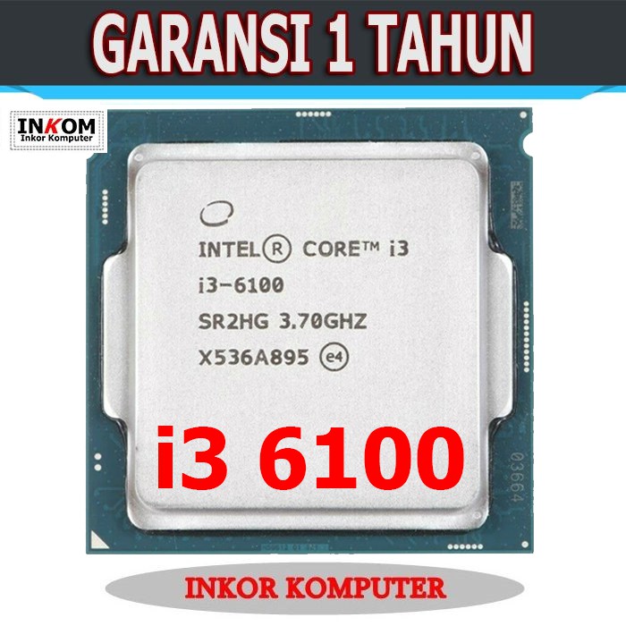 Intel Core Processor i3 6100 LGA1151