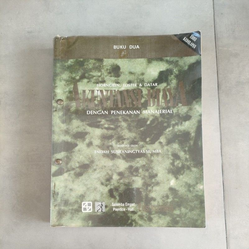 Buku Horngren Akutansi Biaya Dengan Penekanan Manajerial