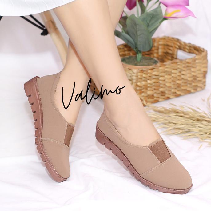 Best Seller Original Sepatu Wanita Slip On Rezilia - Valimo - Merah Muda, 37